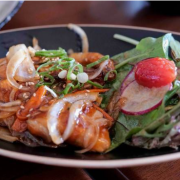 Teriyaki Salmon/Seafood Rice Dish